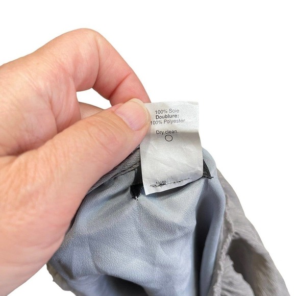 J Crew 100% Silk Gray Long Sleeve Size 2 Dress With Pockets Retails $168 - Picture 12 of 12